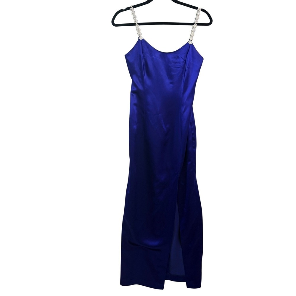 Jessica McClintock Gunne Sax Slip Dress 7/8 Royal Blue